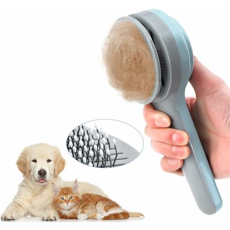 Self-Cleaning Pet Brush for Fur Removal